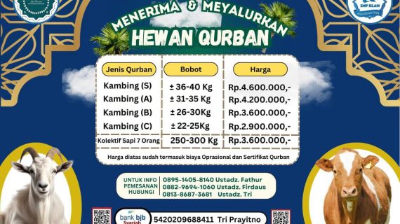 SMPI Assuryaniyah Bekasi Buka Layanan Penerimaan & Penyaluran Hewan Kurban 1446 H